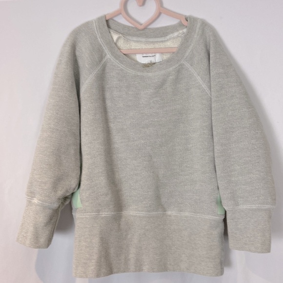 Current/Elliott Women’s The Dallas Sweatshirt Cropped Heather Gray size 4 small - Picture 2 of 8